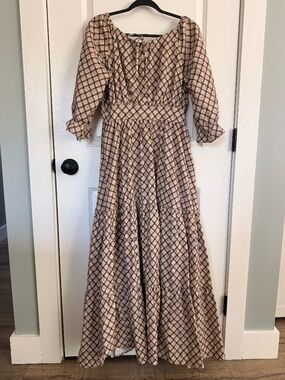 Supercutedresses plaid nursing/maternity dress (timberline - folklore maxi)